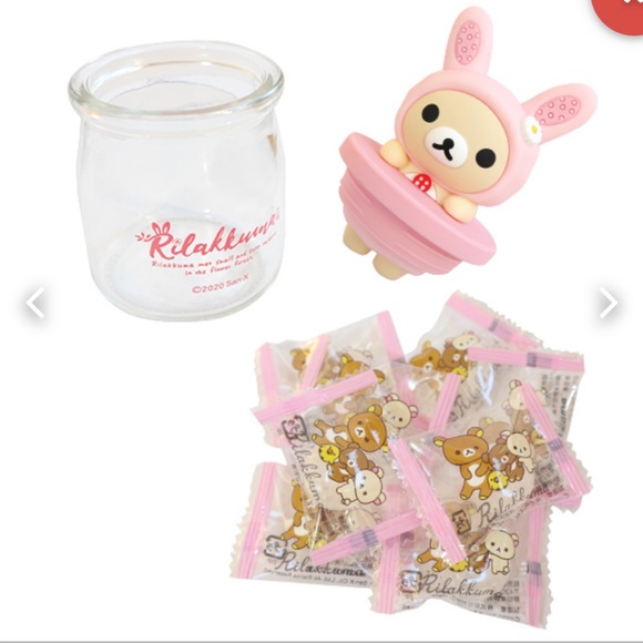 Rilakkuma Japanese relax bear Usagi Korilakkuma bunny candy jar Japan - Picture 2 of 9